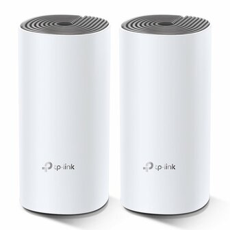 TP-LINK Deco E4 (2-pack) Dual-band (2.4 GHz / 5 GHz) Wi-Fi 5 (802.11ac) Wit, Grijs Intern