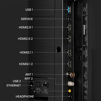 Hisense 65UXKQ tv 165,1 cm (65&quot;) 4K Ultra HD Smart TV Wifi Zwart 650 cd/m&sup2;