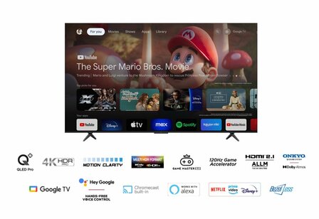 TCL C69 Series 85C69B tv 2,16 m (85&quot;) 4K Ultra HD Smart TV Wifi Titanium 450 cd/m&sup2;