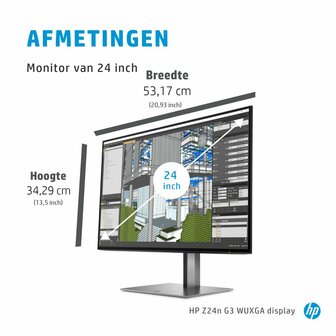 HP Z24n G3 61 cm (24&quot;) 1920 x 1200 Pixels WUXGA LED Zilver RENEWED