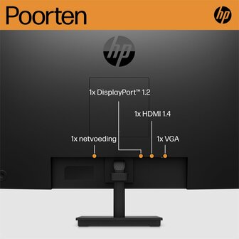 MON HP V27i 27Inch G5 IPS Zwart 75HZ DisplayPort, HDMI, VGA