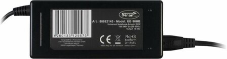 Inter-Tech Sinan UB-90HB netvoeding &amp; inverter Universeel 90 W Zwart