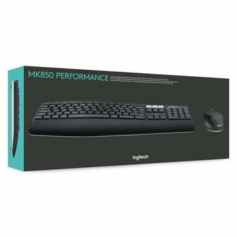 Logitech MK850 Performance toetsenbord Inclusief muis RF-draadloos + Bluetooth QWERTZ Duits Zwart