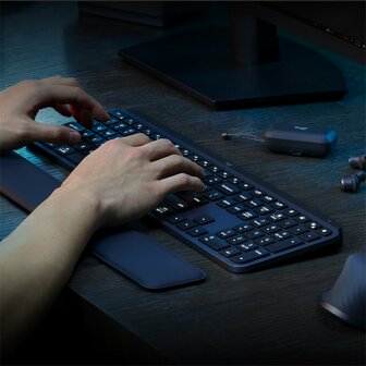 Logitech MX Keys S toetsenbord RF-draadloos + Bluetooth QWERTY US International Grafiet