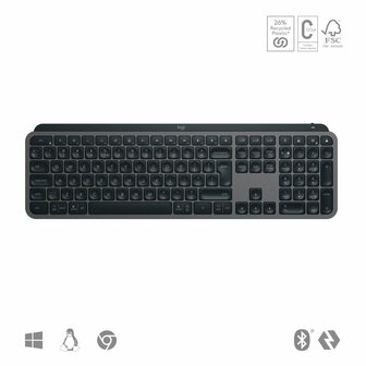 Logitech MX Keys S toetsenbord RF-draadloos + Bluetooth QWERTY US International Grafiet