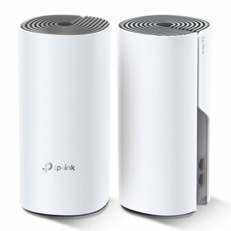 TP-LINK Deco E4 (2-pack) Dual-band (2.4 GHz / 5 GHz) Wi-Fi 5 (802.11ac) Wit, Grijs Intern