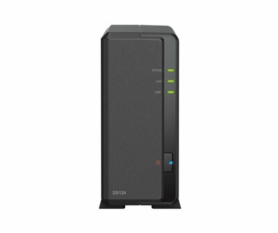 Synology DiskStation DS124 data-opslag-server NAS Desktop Ethernet LAN Zwart RTD1619B