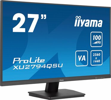 iiyama ProLite XU2794QSU-B6 computer monitor 68,6 cm (27&quot;) 2560 x 1440 Pixels Wide Quad HD LCD Zwart