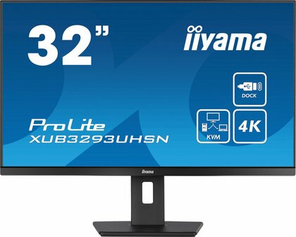 iiyama ProLite XUB3293UHSN-B5 computer monitor 80 cm (31.5&quot;) 3840 x 2160 Pixels 4K Ultra HD LCD Zwart