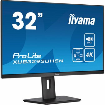 iiyama ProLite XUB3293UHSN-B5 computer monitor 80 cm (31.5&quot;) 3840 x 2160 Pixels 4K Ultra HD LCD Zwart