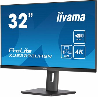 iiyama ProLite XUB3293UHSN-B5 computer monitor 80 cm (31.5&quot;) 3840 x 2160 Pixels 4K Ultra HD LCD Zwart