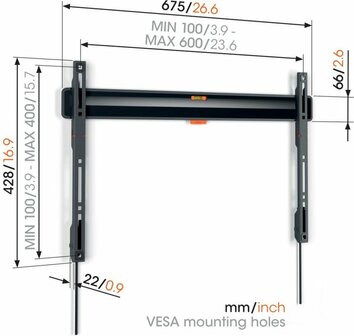 Vogels TVM 3605 Fixed Wall Mount 40 - 100inch 75KG