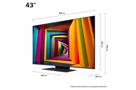 LG 43UT91003LA tv 109,2 cm (43&quot;) 4K Ultra HD Smart TV Wifi Zwart