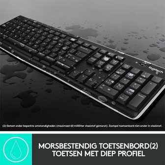 Logitech Wireless Combo MK270 USB Keyb+Mouse QWERTZ Zwart OPEN BOX