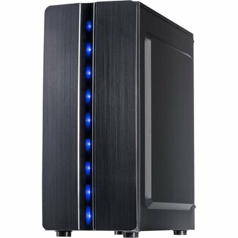 Case Inter-Tech Thunder ATX Mini Tower Zw. Blue light Acr.