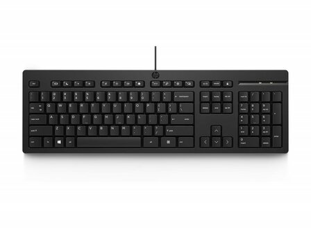 HP 125 Wired USB Keyboard QWERTY US International Zwart