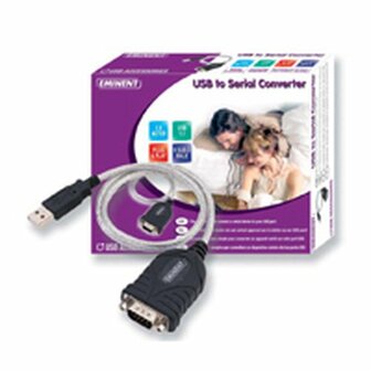 Eminent USB To Serial Converter 0.6m Zwart USB-kabel