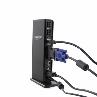 Eminent EM1500 USB 3.0 (3.1 Gen 1) Type-A notebook dock &amp; poortreplicator