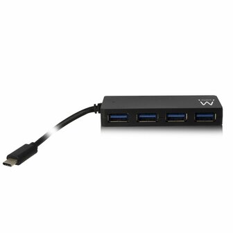 Ewent EW1135 USB 3.0 (3.1 Gen 1) Type-C 5000Mbit/s Zwart hub &amp; concentrator