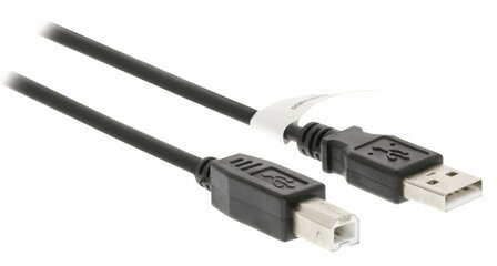 Valueline VLCT60100B20 2m USB B USB A Mannelijk Mannelijk Zwart USB-kabel