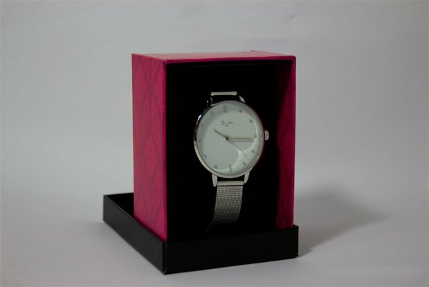 Di Lusso dames horloge - Zilver/wit