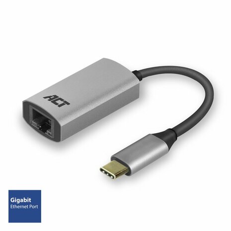 ACT AC7080 USB-C naar gigabit ethernet adapter