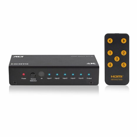 ACT AC7840 5 x 1 HDMI switch, 3D en 4K ondersteuning