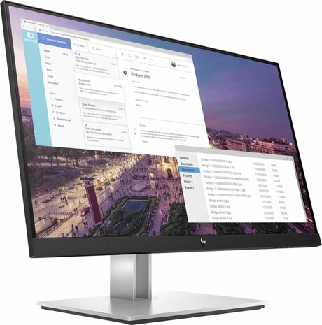 HP E-Series E23 G4 58,4 cm (23") 1920 x 1080 Pixels Full HD LCD Zwart, Zilver