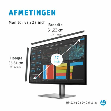 HP Z27q G3 27inch Quad-HD 60hz IPS HDMI DP H-VEST