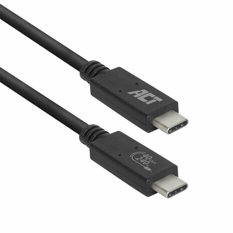 ACT AC7451 USB-kabel 0,8 m USB4 Gen 3x2 USB C Zwart