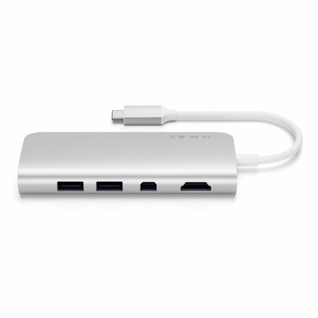 Satechi ST-TCMM8PAS notebook dock & poortreplicator Bedraad USB 3.2 Gen 1 (3.1 Gen 1) Type-C Zilver