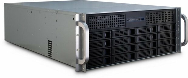 Inter-Tech 4U-4416L Rack Zwart, Zilver