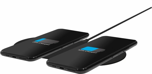 Mobiparts Dual Fast Wireless Charging Pad Black