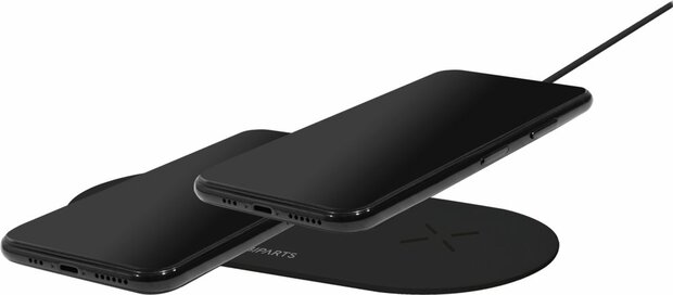 Mobiparts Dual Fast Wireless Charging Pad Black