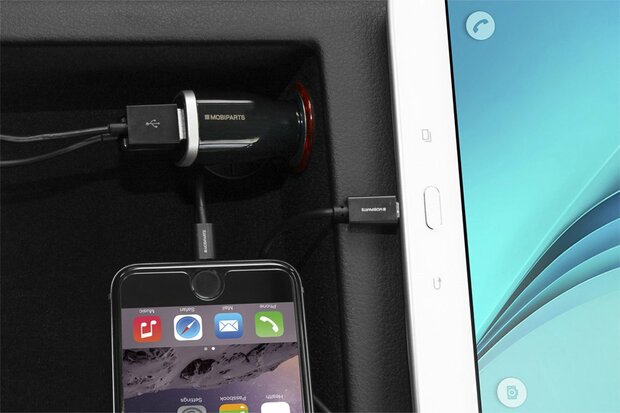 Mobiparts Quick Charge Car Charger Dual USB 5A Black