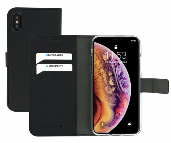 Mobiparts Saffiano Wallet Case Apple iPhone X, iPhone XS Black