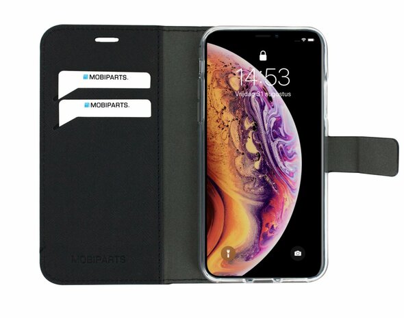 Mobiparts Saffiano Wallet Case Apple iPhone X, iPhone XS Black