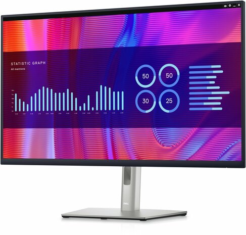 DELL P Series P3223DE 80 cm (31.5") 2560 x 1440 Pixels Quad HD LCD Zwart