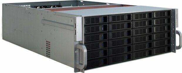 Inter-Tech 4U-4424 Rack Zwart, Zilver