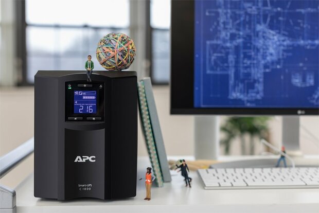 APC Smart-UPS SMC1000IC Noodstroomvoeding - 8x C13, USB, SmartConnect, 1000VA