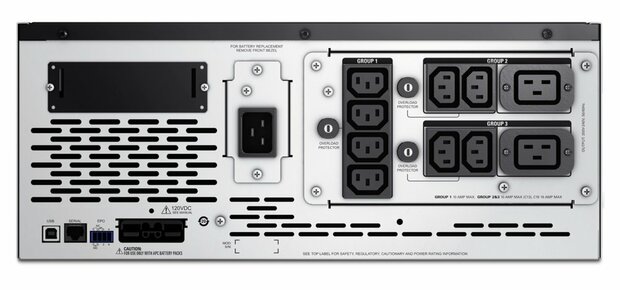 APC Smart-UPS X SMX2200HV Noodstroomvoeding - 2200VA, 8x C13, 2x C19 uitgang, USB, short depth