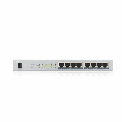 Zyxel GS1008HP Unmanaged Gigabit Ethernet (10/100/1000) Power over Ethernet (PoE) Grijs