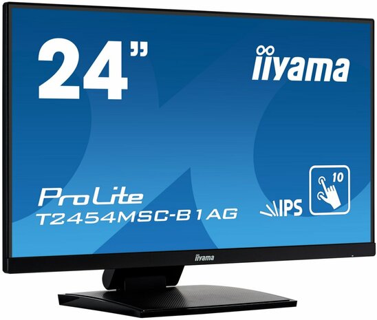 iiyama ProLite T2454MSC-B1AG computer monitor 60,5 cm (23.8") 1920 x 1080 Pixels Full HD LED Touchscreen Multi-gebruiker Zwart