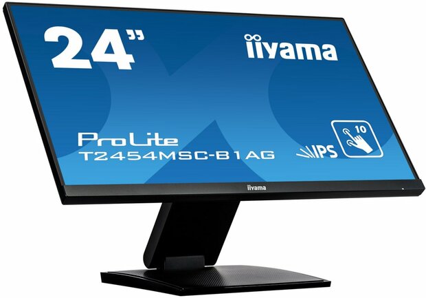 iiyama ProLite T2454MSC-B1AG computer monitor 60,5 cm (23.8") 1920 x 1080 Pixels Full HD LED Touchscreen Multi-gebruiker Zwart