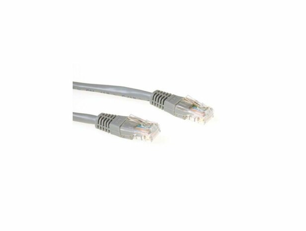 ACT Grijze 3 meter UTP CAT6 patchkabel met RJ45 connectoren