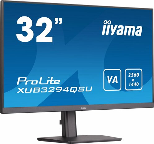 iiyama ProLite XUB3294QSU-B1 computer monitor 80 cm (31.5") 2560 x 1440 Pixels Wide Quad HD LCD Zwart