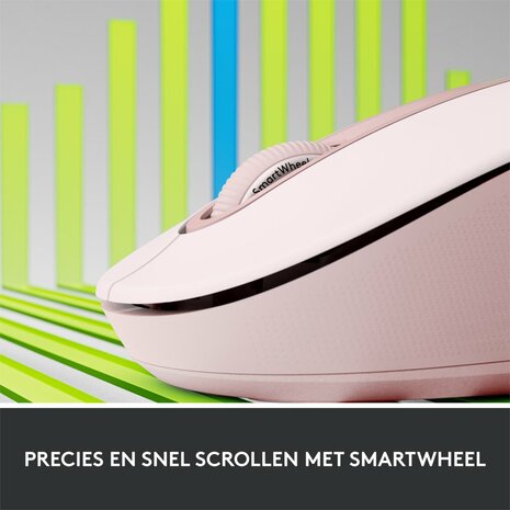 Logitech Signature M650 Draadloze Muis - Voor kleine tot middelgrote handen, 2 jaar batterijduur, stil klikken, aanpasbare zijknoppen, Bluetooth, compatibel met meerdere apparaten - Roze