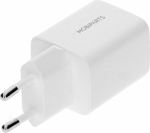 Mobiparts GaN Wall Charger Dual USB-C 35W Wit