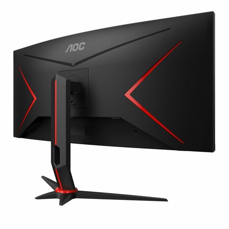 AOC G2 CU34G2X/BK computer monitor 86,4 cm (34") 3440 x 1440 Pixels Quad HD LED Zwart, Rood