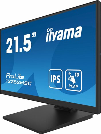 MON iiyama ProLite 21.5" 1920 x 1080 Full HD Touchscreen zwart